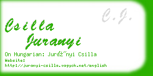 csilla juranyi business card